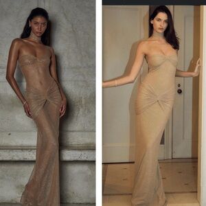 Mirror Palais | Dresses | Mirror Palais The Starlite Gown In Diamond Sand |  Poshmark